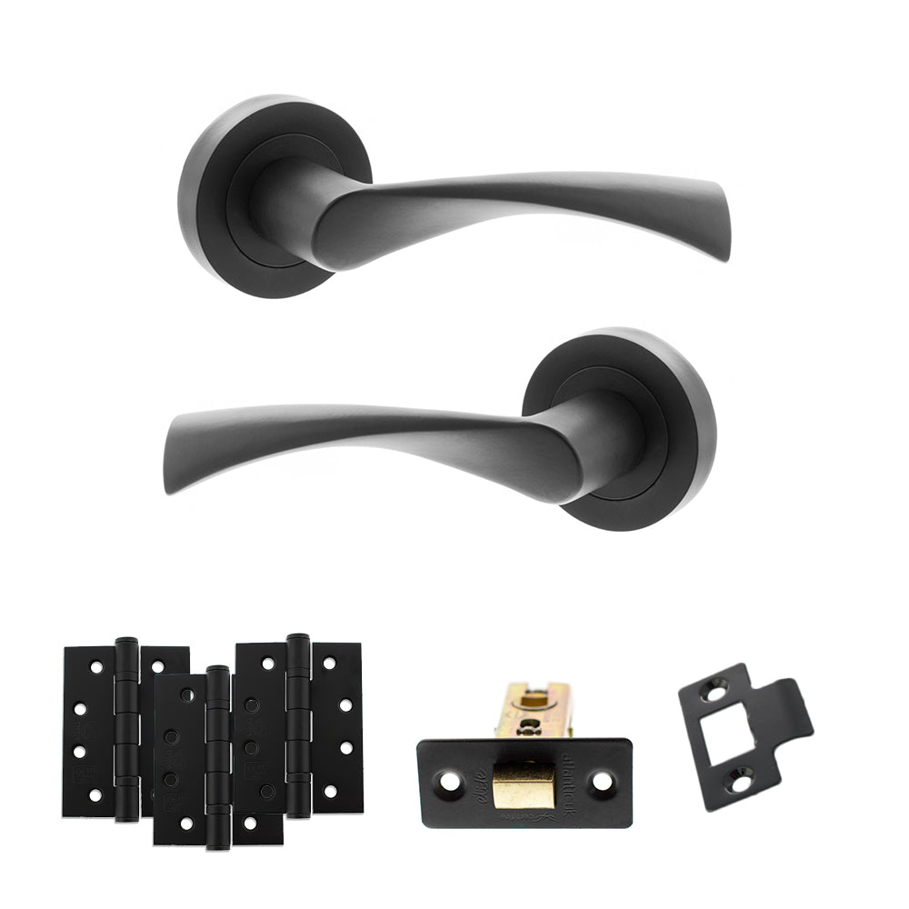 Colorado Door Handle Pack in Matt Black