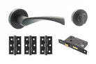 Colorado Door Handle Pack in Matt Black