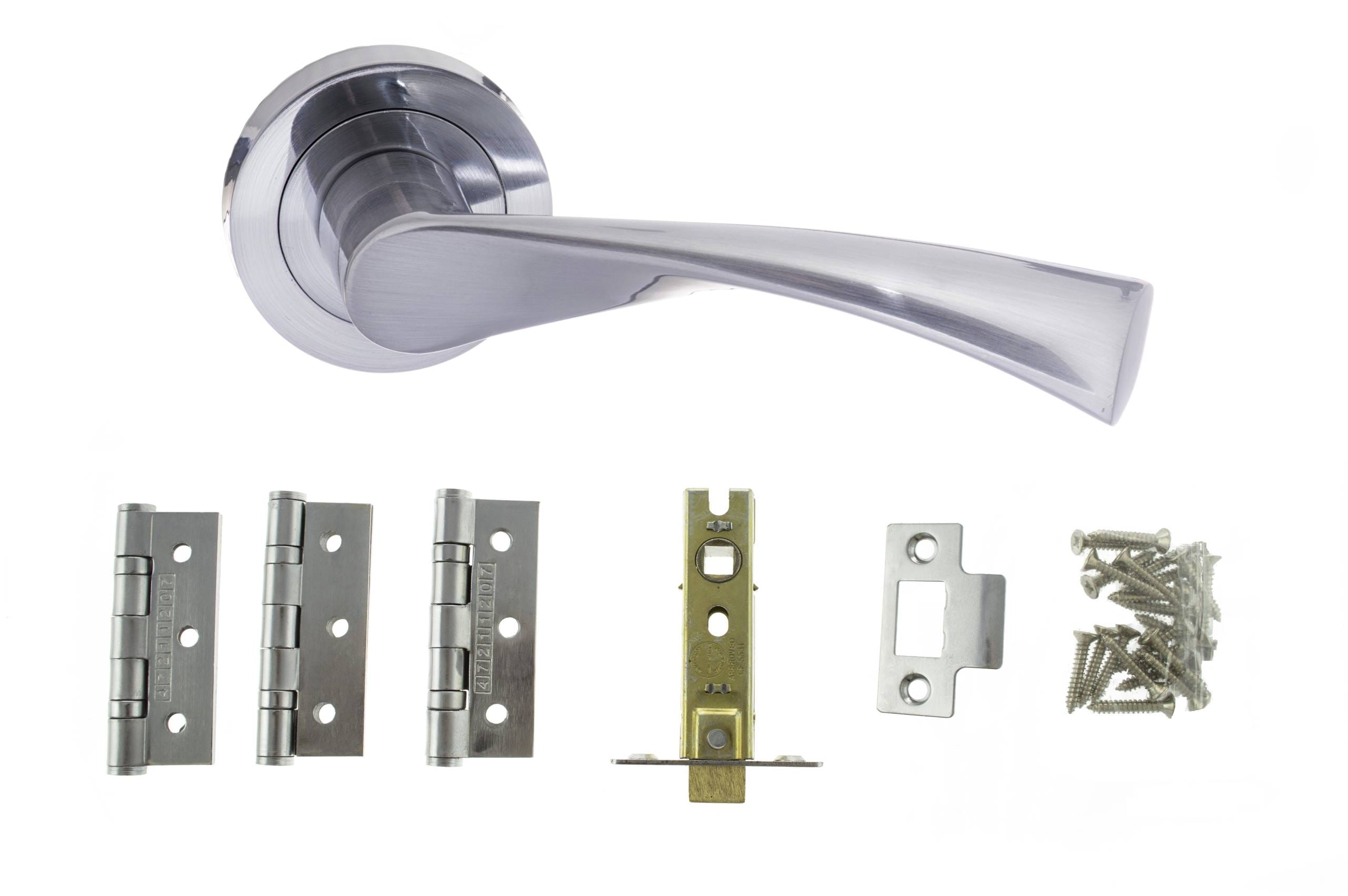 Colorado Door Handle Pack in Satin Chrome