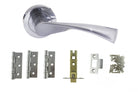 Colorado Door Handle Pack in Satin Chrome