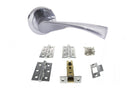 Colorado Door Handle Pack in Satin Chrome