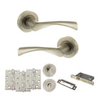 Colorado Door Handle Pack in Satin Nickel