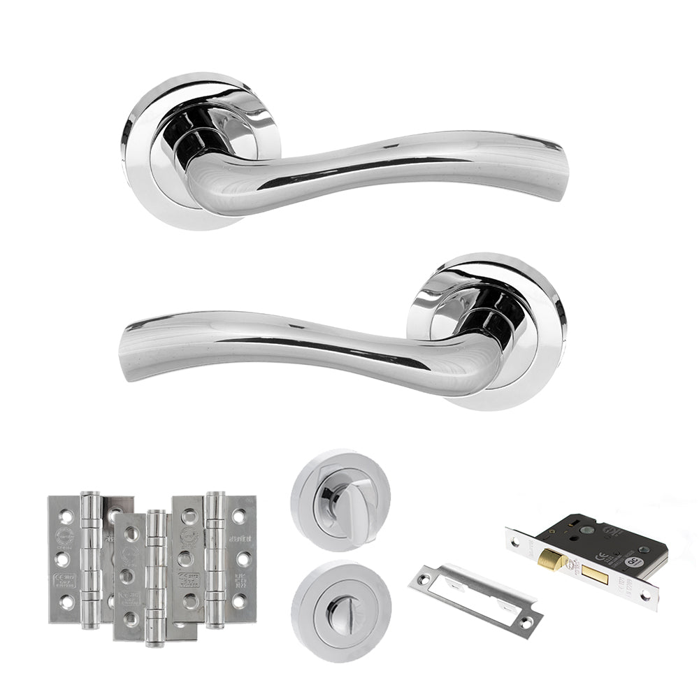 Texas Door Handle Pack in Polished Chrome