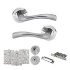 Texas Door Handle Pack in Satin Chrome