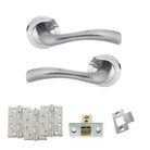 Texas Door Handle Pack in Satin Chrome