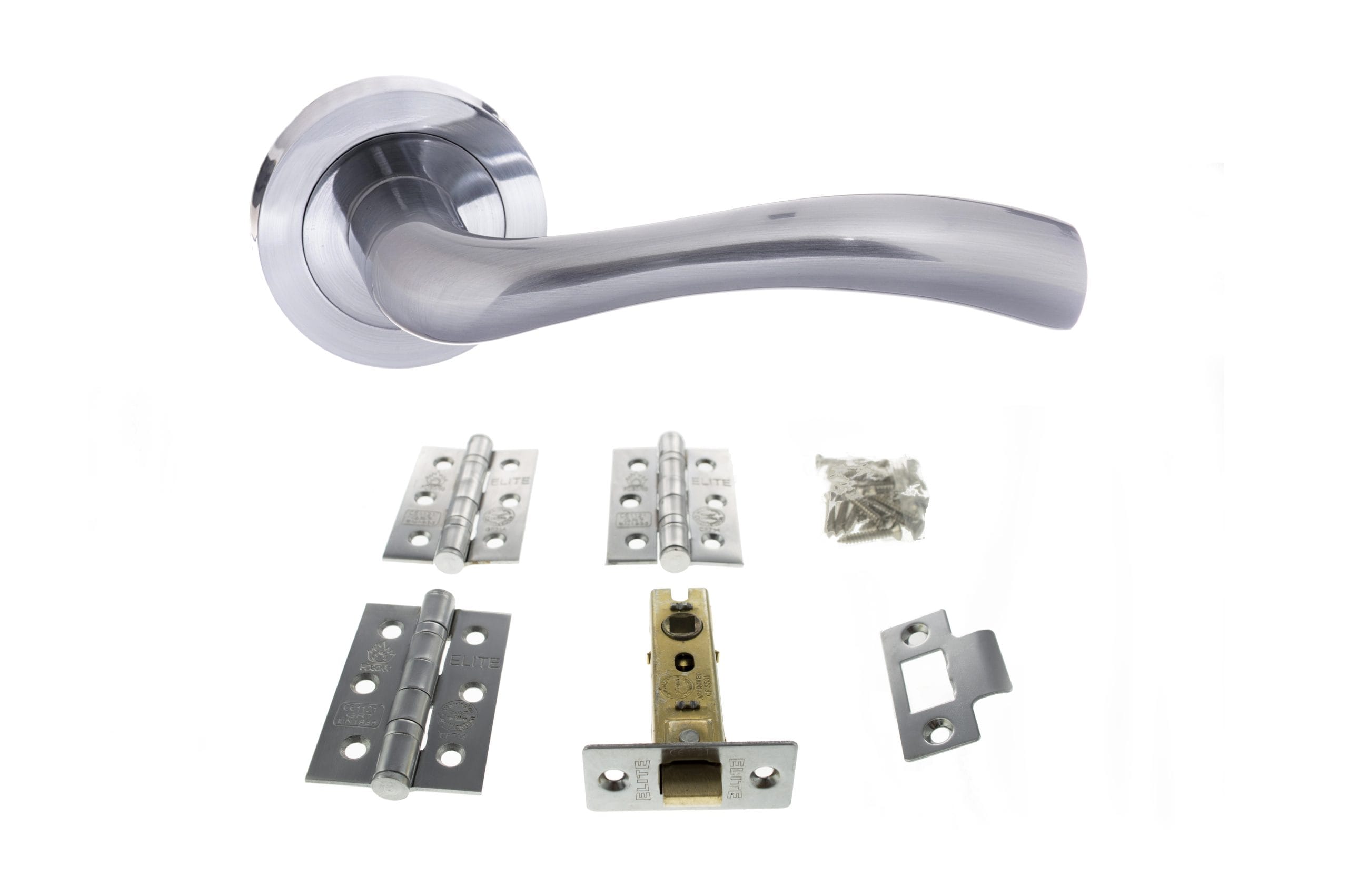 Texas Door Handle Pack in Satin Chrome
