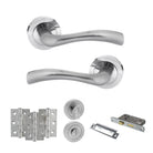 Texas Door Handle Pack in Satin Chrome