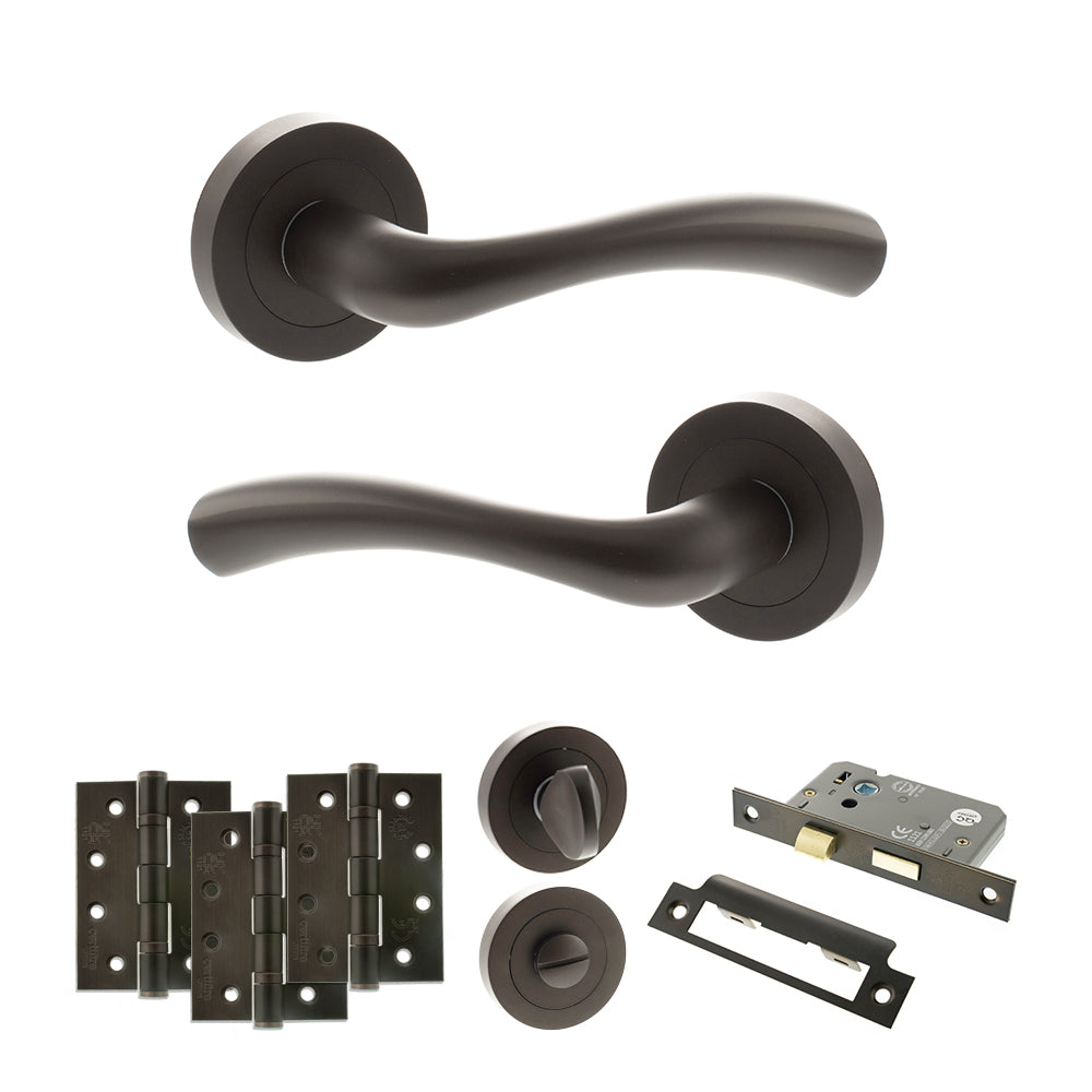 Texas Door Handle Pack in Urban Dark Bronze