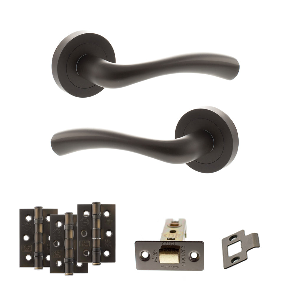 Texas Door Handle Pack in Urban Dark Bronze