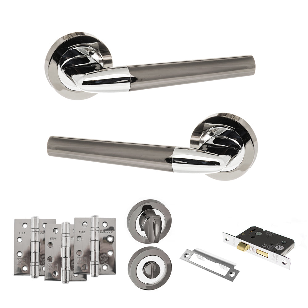 Tennessee Door Handle Pack in Polished Chrome