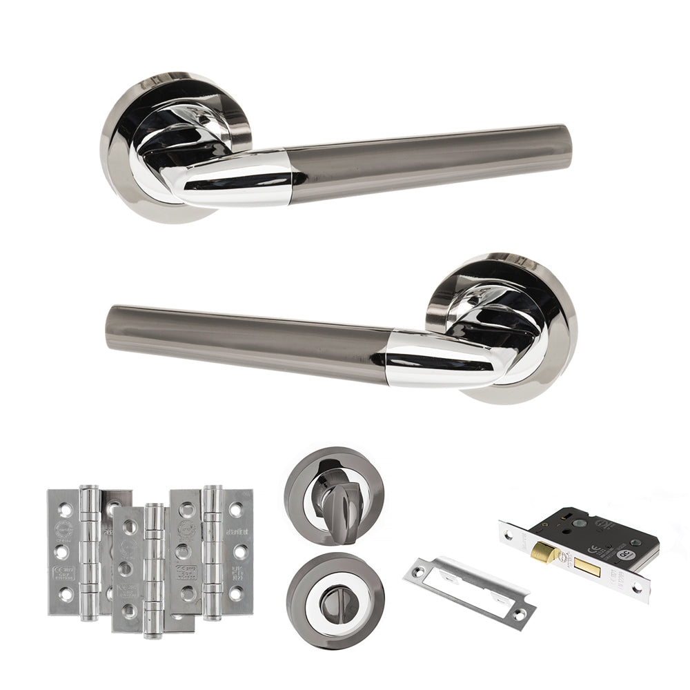 Tennessee Door Handle Pack in Polished Chrome