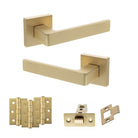 Montana Door Handle Pack in Satin Brass