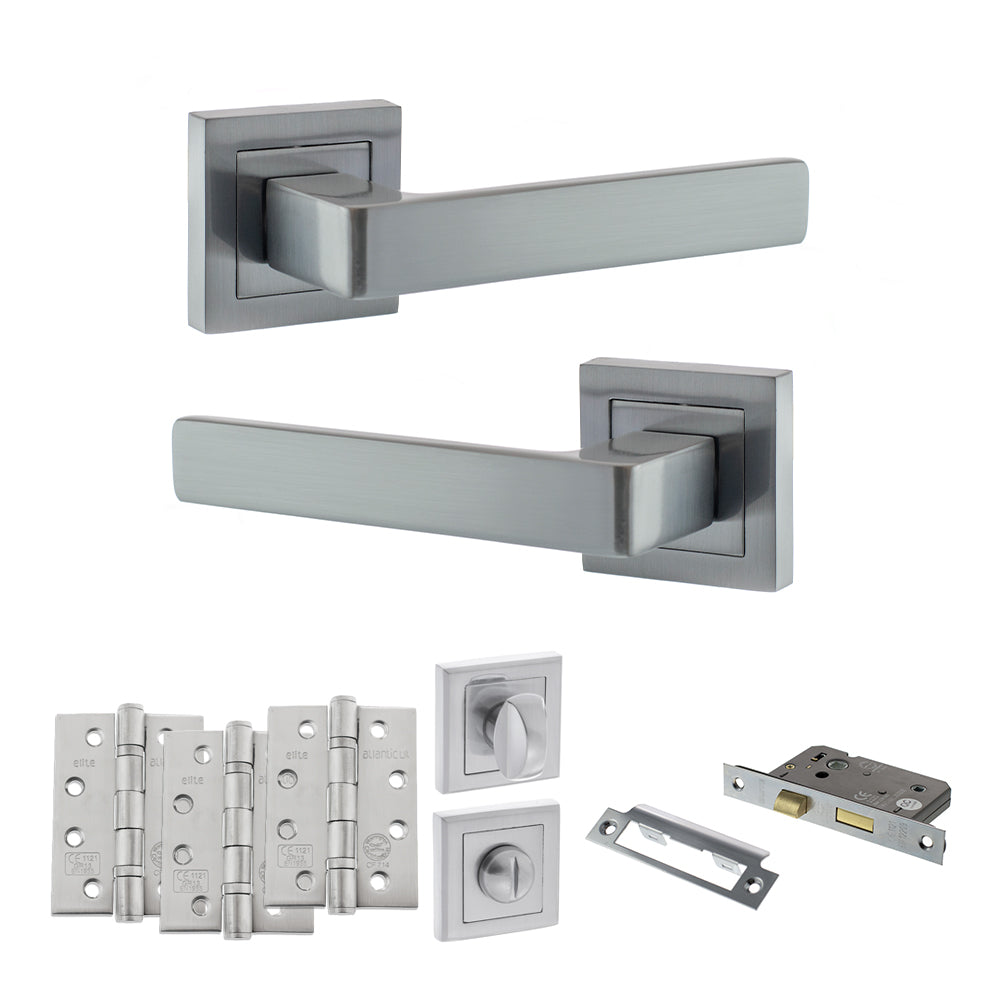 Montana Door Handle Pack in Satin Chrome