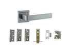 Montana Door Handle Pack in Satin Chrome