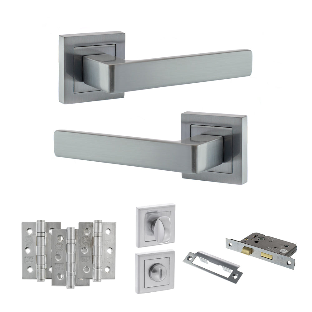 Montana Door Handle Pack in Satin Chrome
