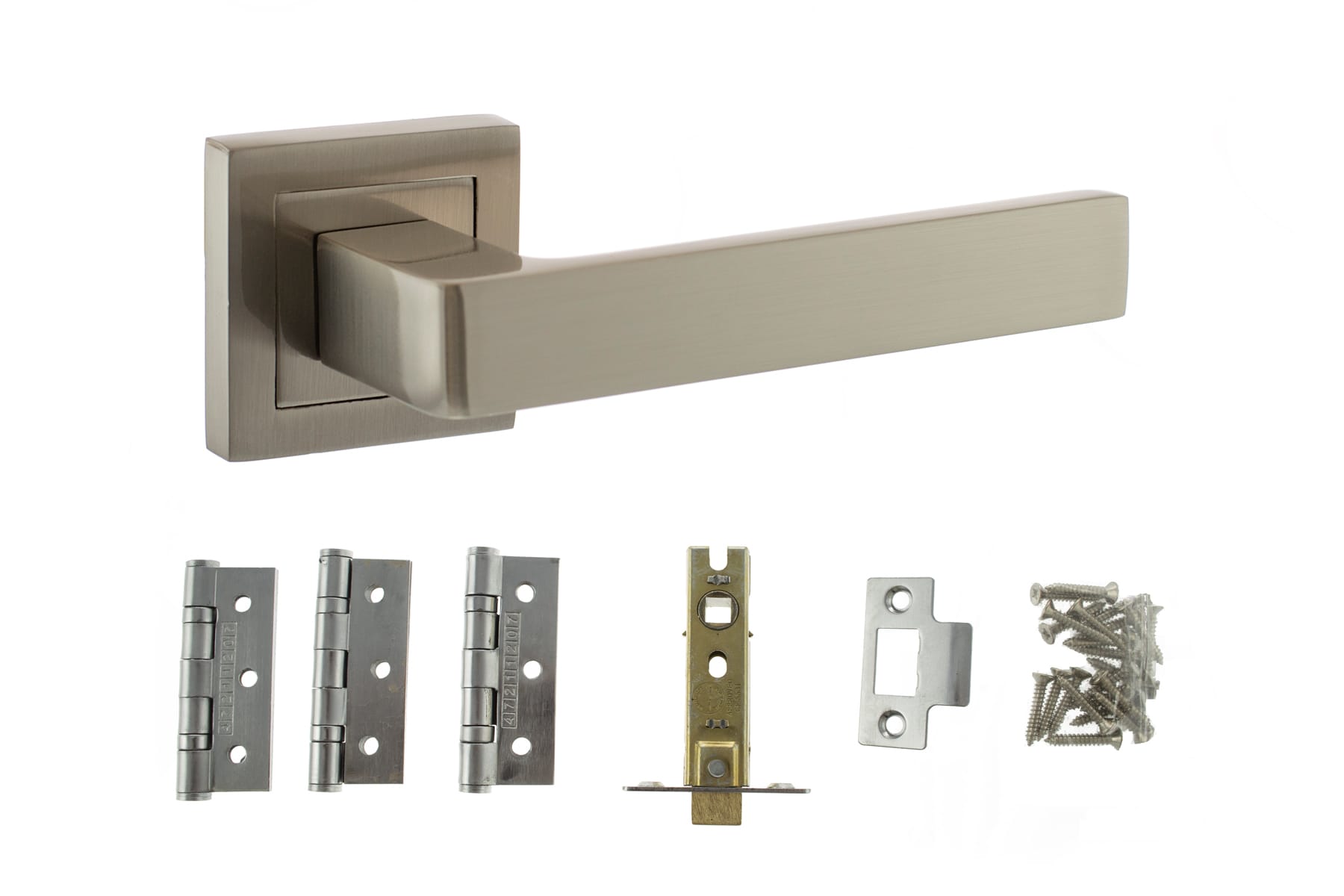 Montana Door Handle Pack in Satin Nickel