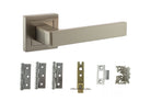 Montana Door Handle Pack in Satin Nickel