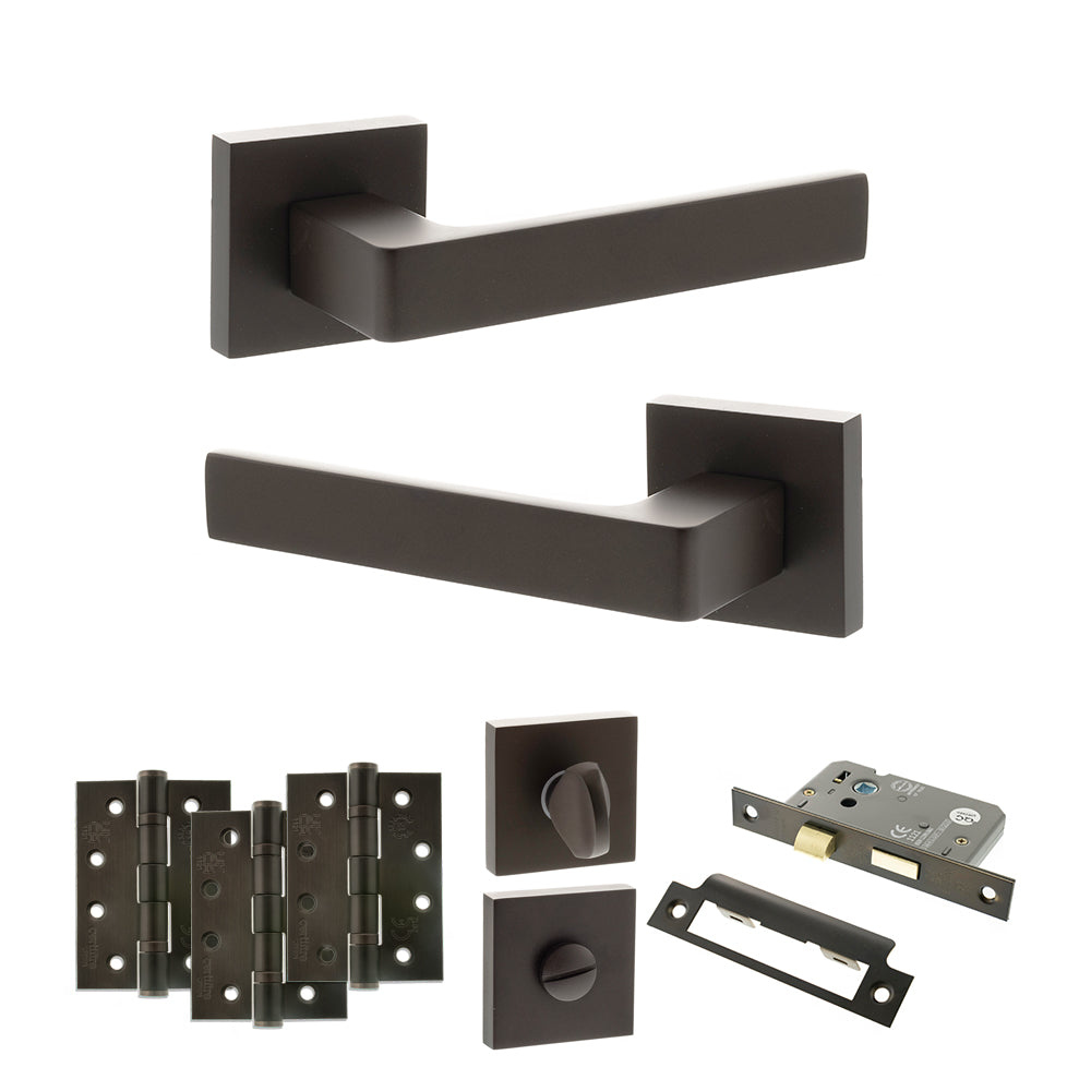 Montana Door Handle Pack in Urban Dark Bronze