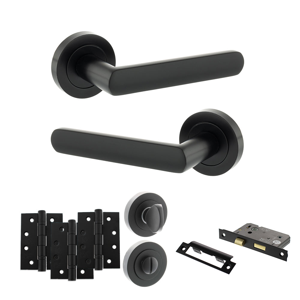 STATUS Carolina Door Handle Pack in Matt Black