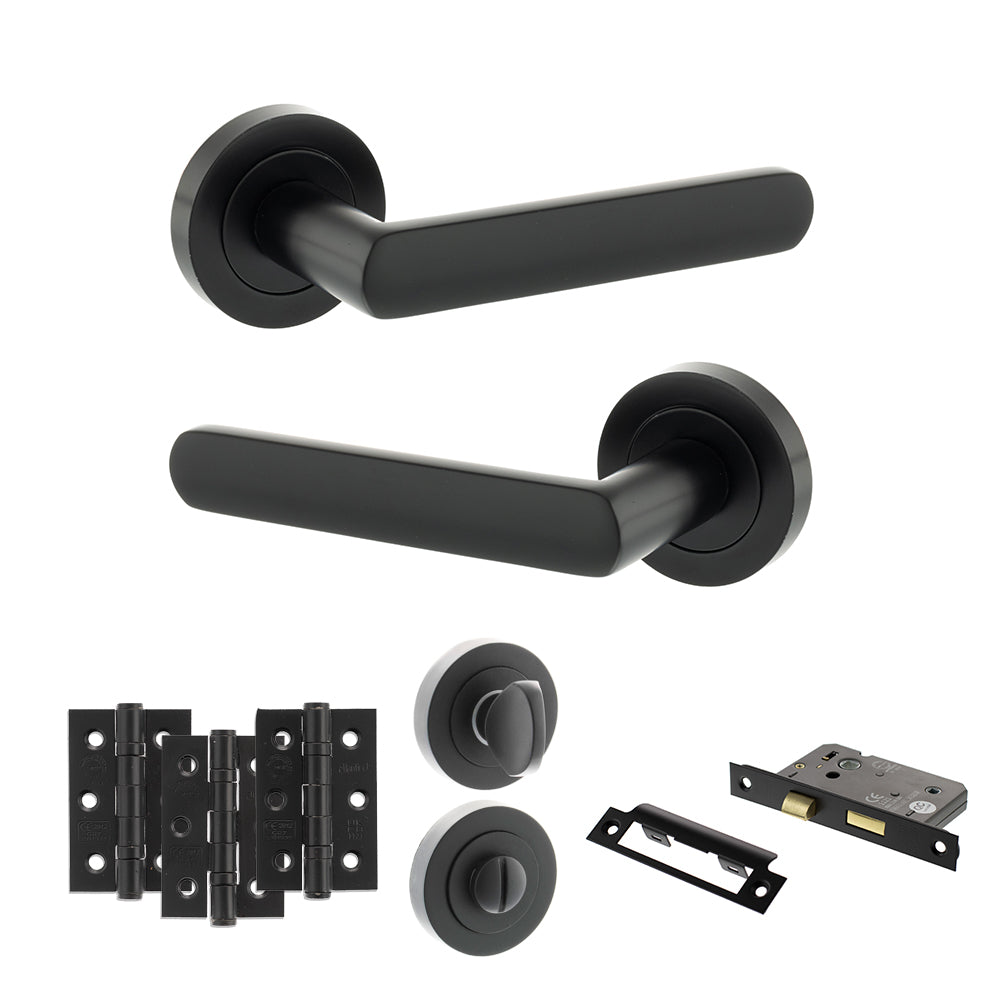 STATUS Carolina Door Handle Pack in Matt Black
