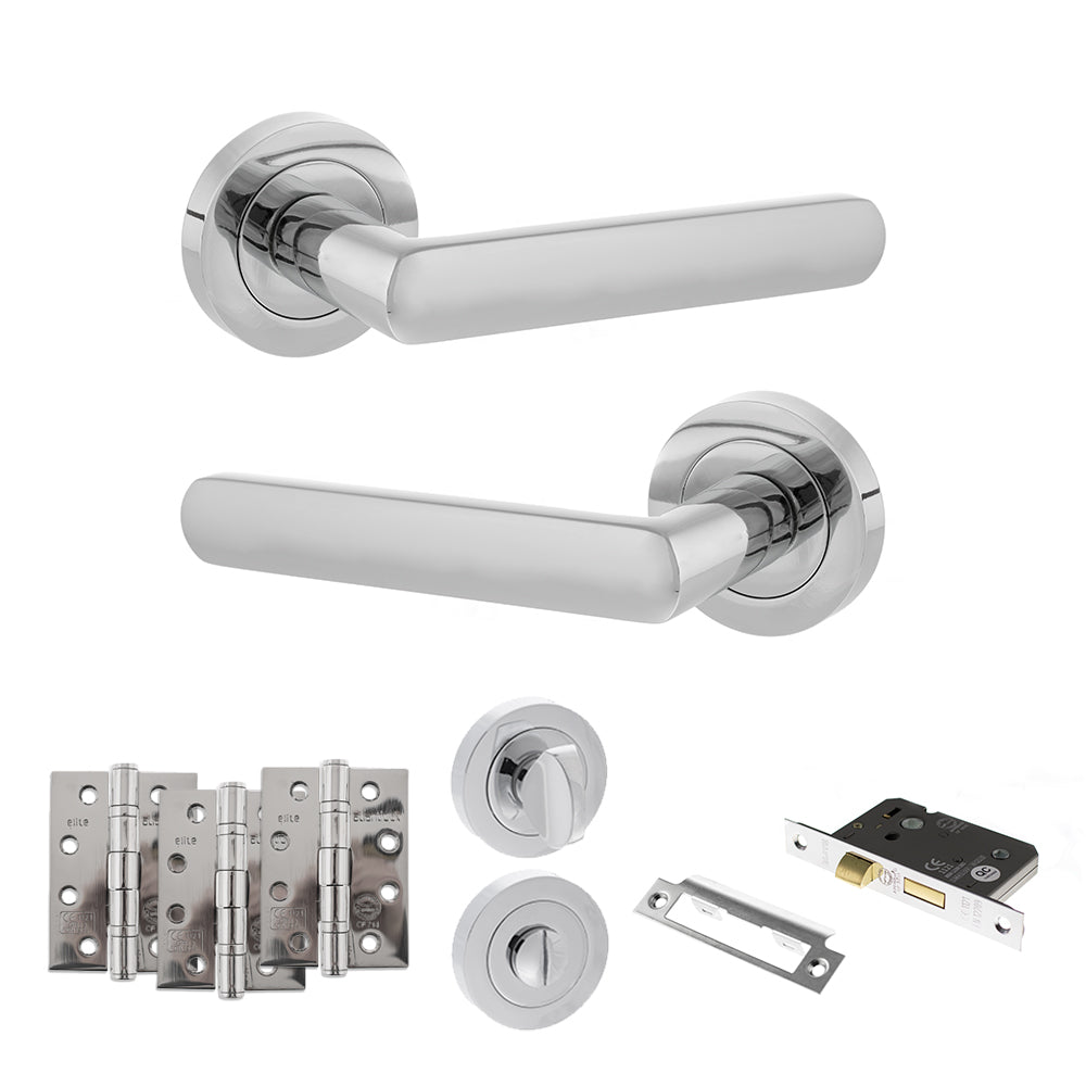 STATUS Carolina Door Handle Pack in Polished Chrome