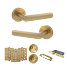 STATUS Carolina Door Handle Pack in Satin Brass
