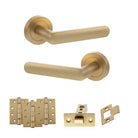 STATUS Carolina Door Handle Pack in Satin Brass