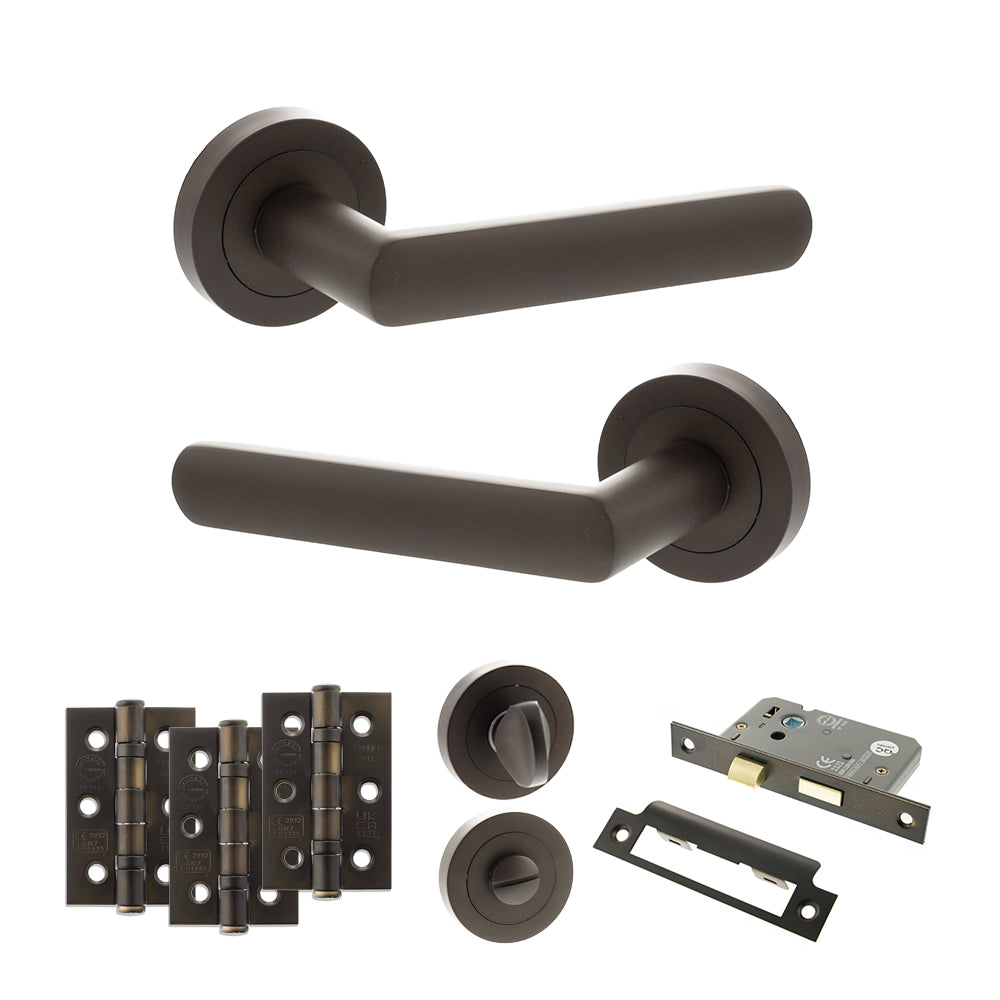 STATUS Carolina Door Handle Pack in Urban Dark Bronze