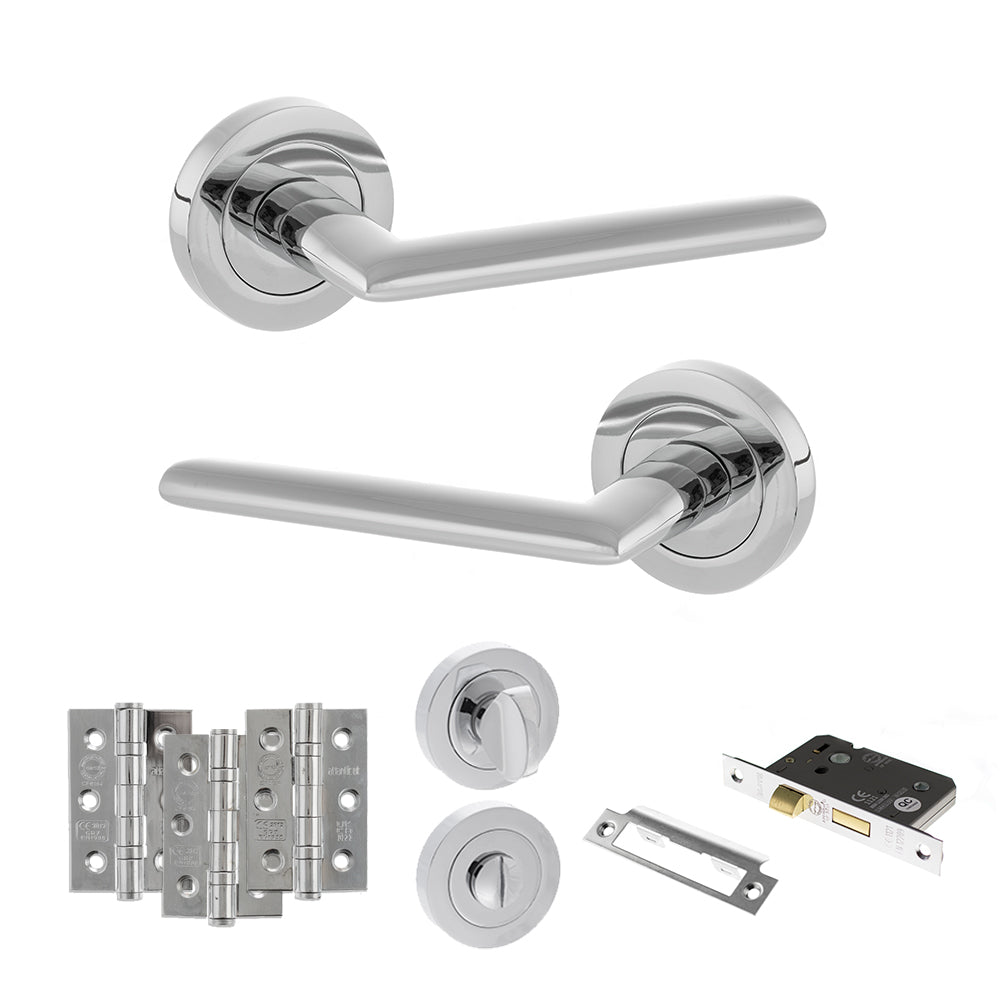 STATUS Alabama Door Handle Pack in Polished Chrome