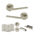 STATUS Alabama Door Handle Pack in Satin Nickel