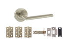 STATUS Alabama Door Handle Pack in Satin Nickel