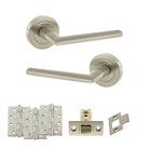 STATUS Alabama Door Handle Pack in Satin Nickel