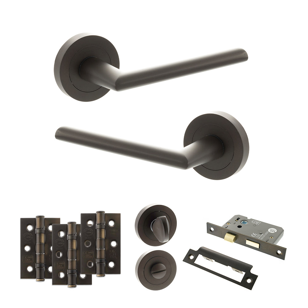 STATUS Alabama Door Handle Pack in Urban Dark Bronze