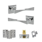 Senza Pari Guido Door Handle Pack in Polished Chrome