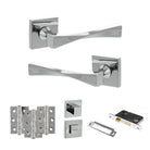 Senza Pari Guido Door Handle Pack in Polished Chrome