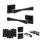 Senza Pari Guido Door Handle Pack in Matt Black