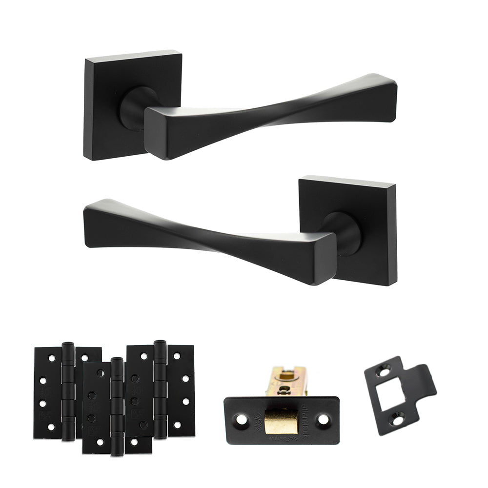Senza Pari Guido Door Handle Pack in Matt Black