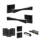 Senza Pari Guido Door Handle Pack in Matt Black