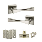 Senza Pari Guido Door Handle Pack in Satin Nickel