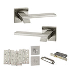 Senza Pari Giovanni Door Handle Pack in Satin Nickel