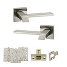 Senza Pari Giovanni Door Handle Pack in Satin Nickel