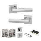 Senza Pari Davoli Door Handle Pack in Polished Chrome