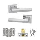 Senza Pari Davoli Door Handle Pack in Polished Chrome