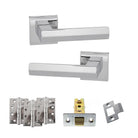 Senza Pari Davoli Door Handle Pack in Polished Chrome