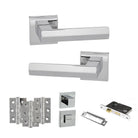 Senza Pari Davoli Door Handle Pack in Polished Chrome
