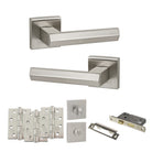 Senza Pari Davoli Door Handle Pack in Satin Nickel