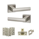 Senza Pari Davoli Door Handle Pack in Satin Nickel