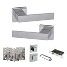 Senza Pari Panetti Door Handle Pack in Polished Chrome