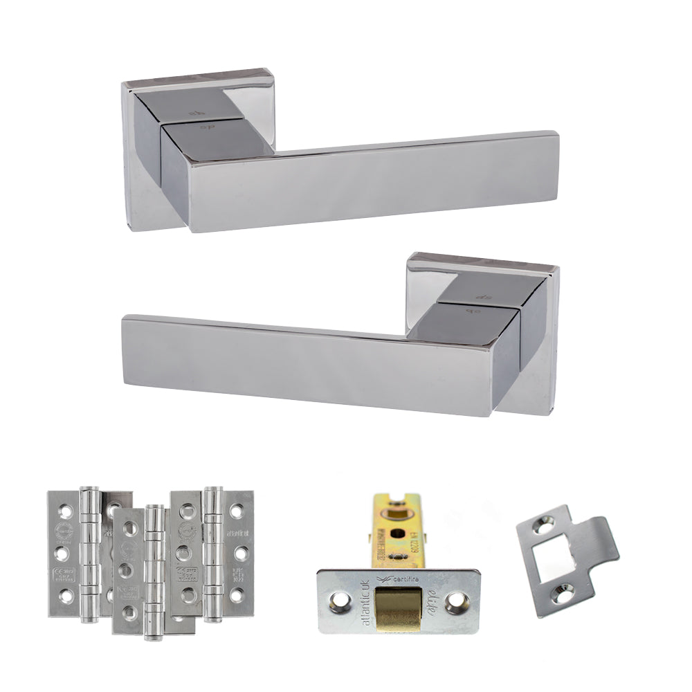 Senza Pari Panetti Door Handle Pack in Polished Chrome