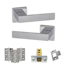 Senza Pari Panetti Door Handle Pack in Polished Chrome